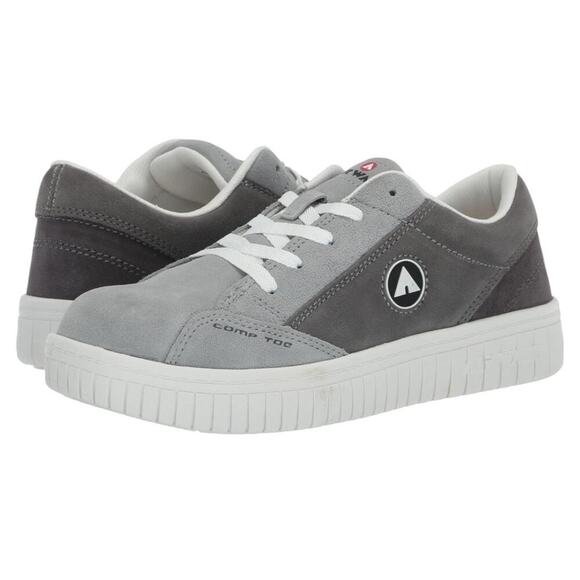 Airwalk Camino Women’s Grey Safety Toe Shoes – Size 8 WIDE – Slip Resistant NEW - Picture 1 of 15